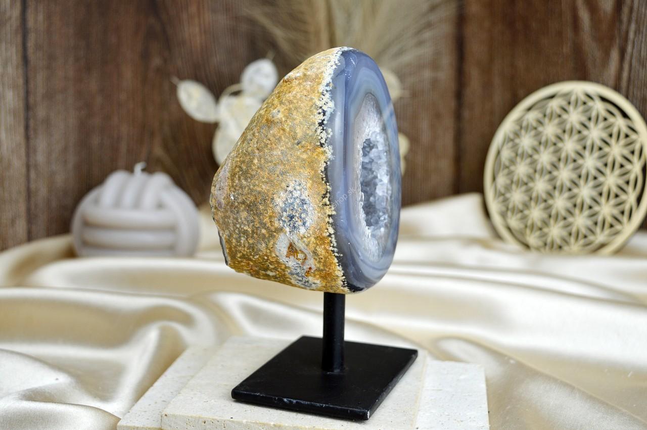 ACHATOVÁ Geóda na stojane #3 -1kg-Duchovný rast, Emocionálna úľava, Odvaha, Harmónia – Obrázok 3