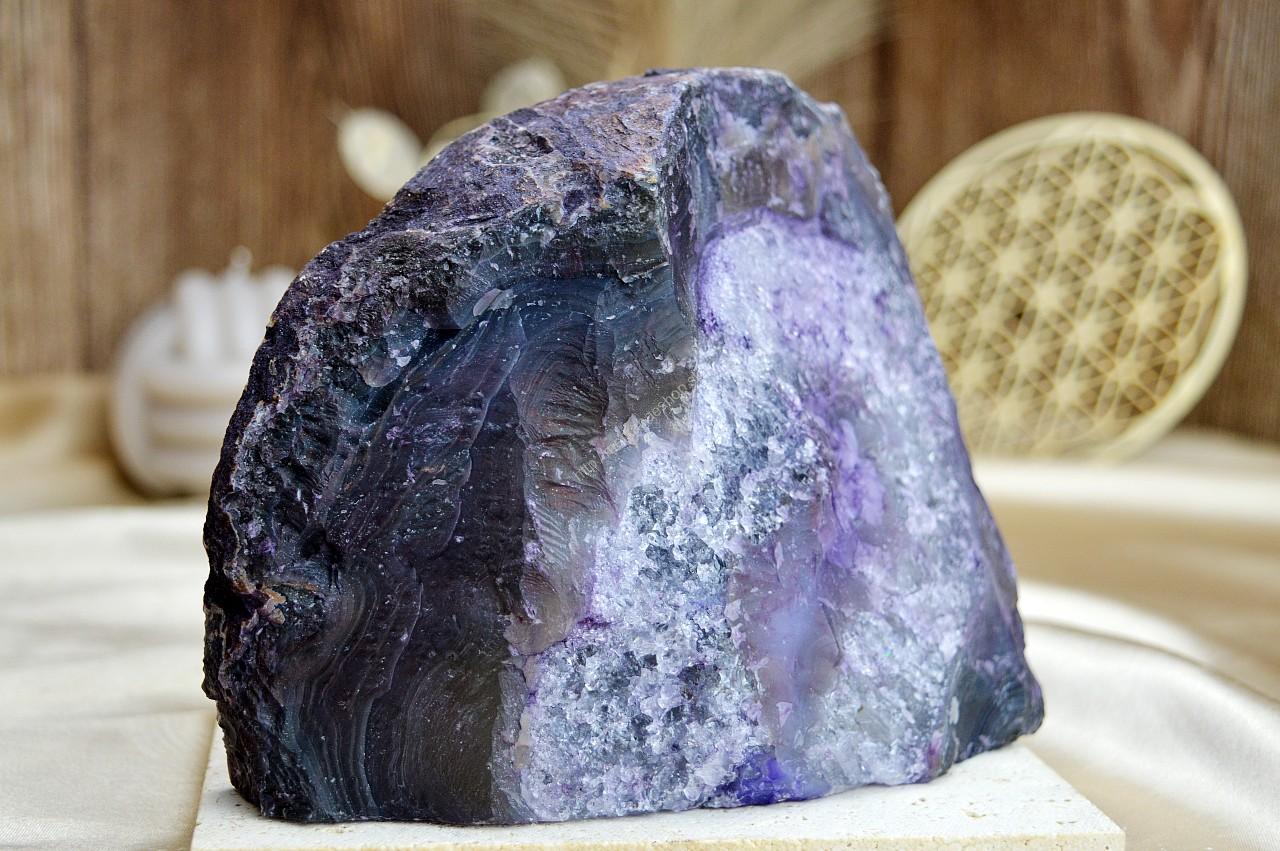 ACHATOVÁ Geóda #9 Duchovný rast, Emocionálna úľava, Odvaha 1,5kg – Obrázok 3