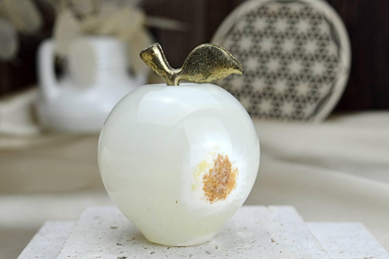 Jabĺčko Prosperity a Šťastia ZLATÝ ÓNYX / ARAGONIT stredné #5 – Obrázok 2