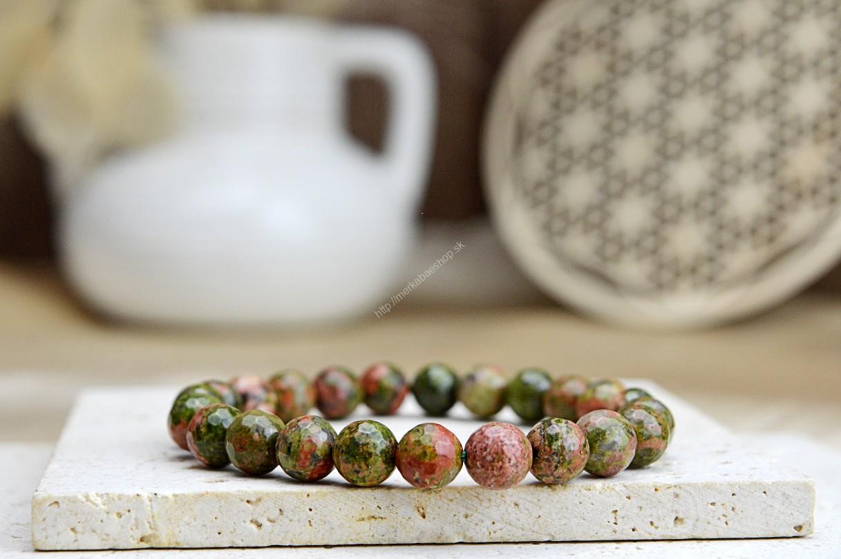 náramok fazetovaný UNAKIT- Pozitívne myslenie, Uzemnenie, Láska, Oslobodenie