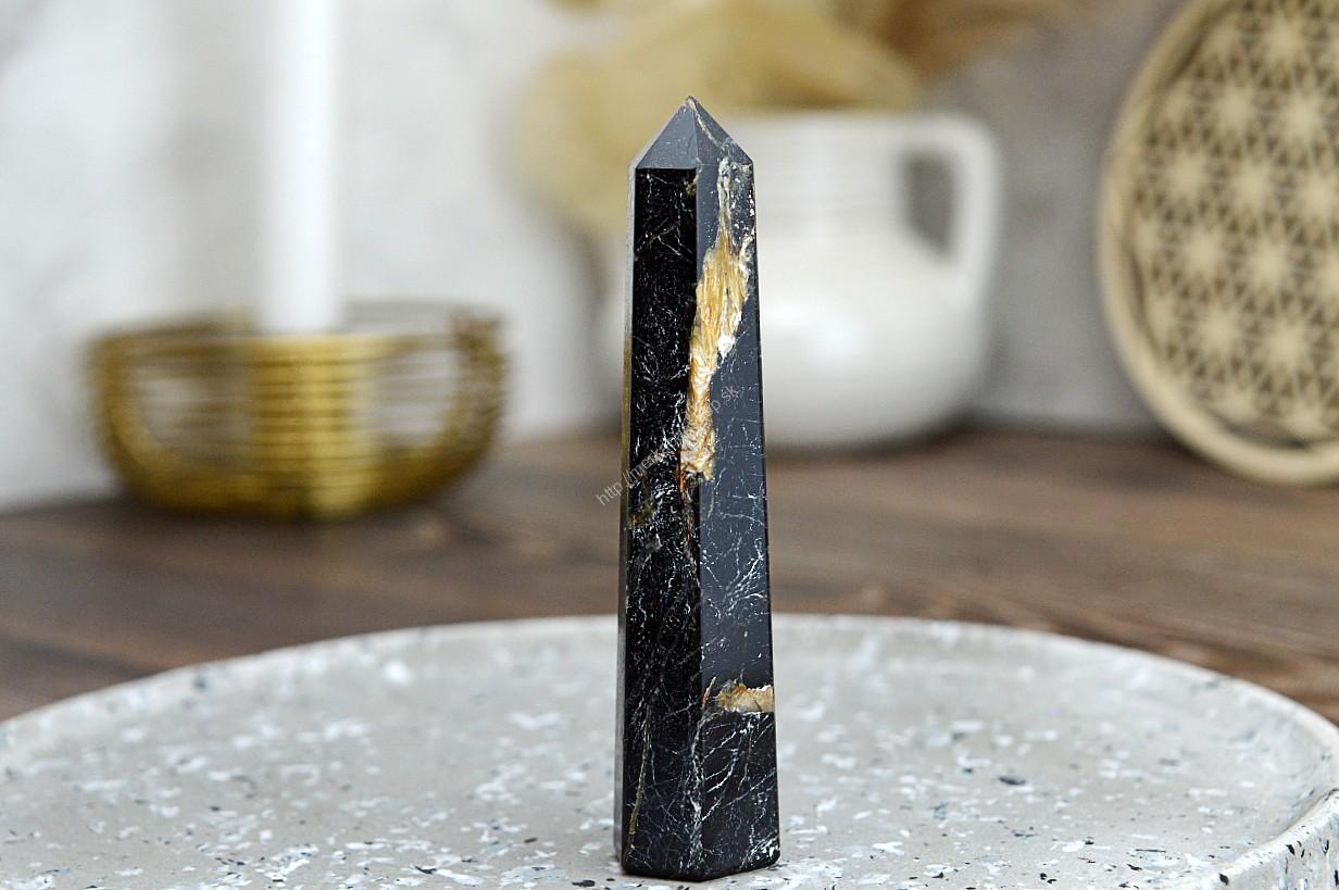 Generátor/Obelisk ČIERNY TURMALÍN/SKORYL #2 – Ochrana, Očista od toxickej energie, Zmierňuje stres a strach – Obrázok 2