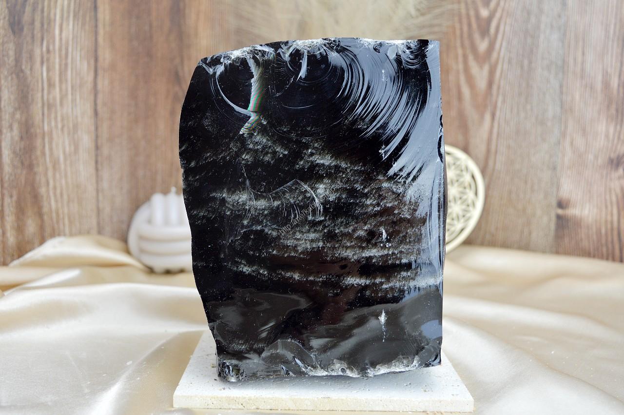 Surový OBSIDIÁN STRIEBORNÝ #2 - 3,97kg - kameň Manifestácie a Ochrany AAA kvalita