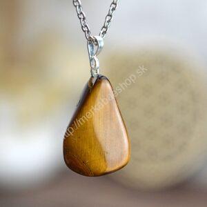 prívesok TIGRIE OKO #3 + kožka – Silná Ochrana, Sila, Šťastie, Priebojnosť, Odvaha, Intuícia