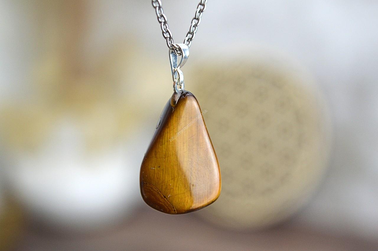 prívesok TIGRIE OKO #3 + kožka – Silná Ochrana, Sila, Šťastie, Priebojnosť, Odvaha, Intuícia