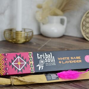 Vonné tyčinky - Tribal soul Biela šalvia a levanduľa /  white sage + lavander