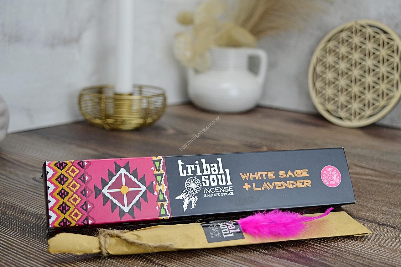Vonné tyčinky - Tribal soul Biela šalvia a levanduľa / white sage + lavander