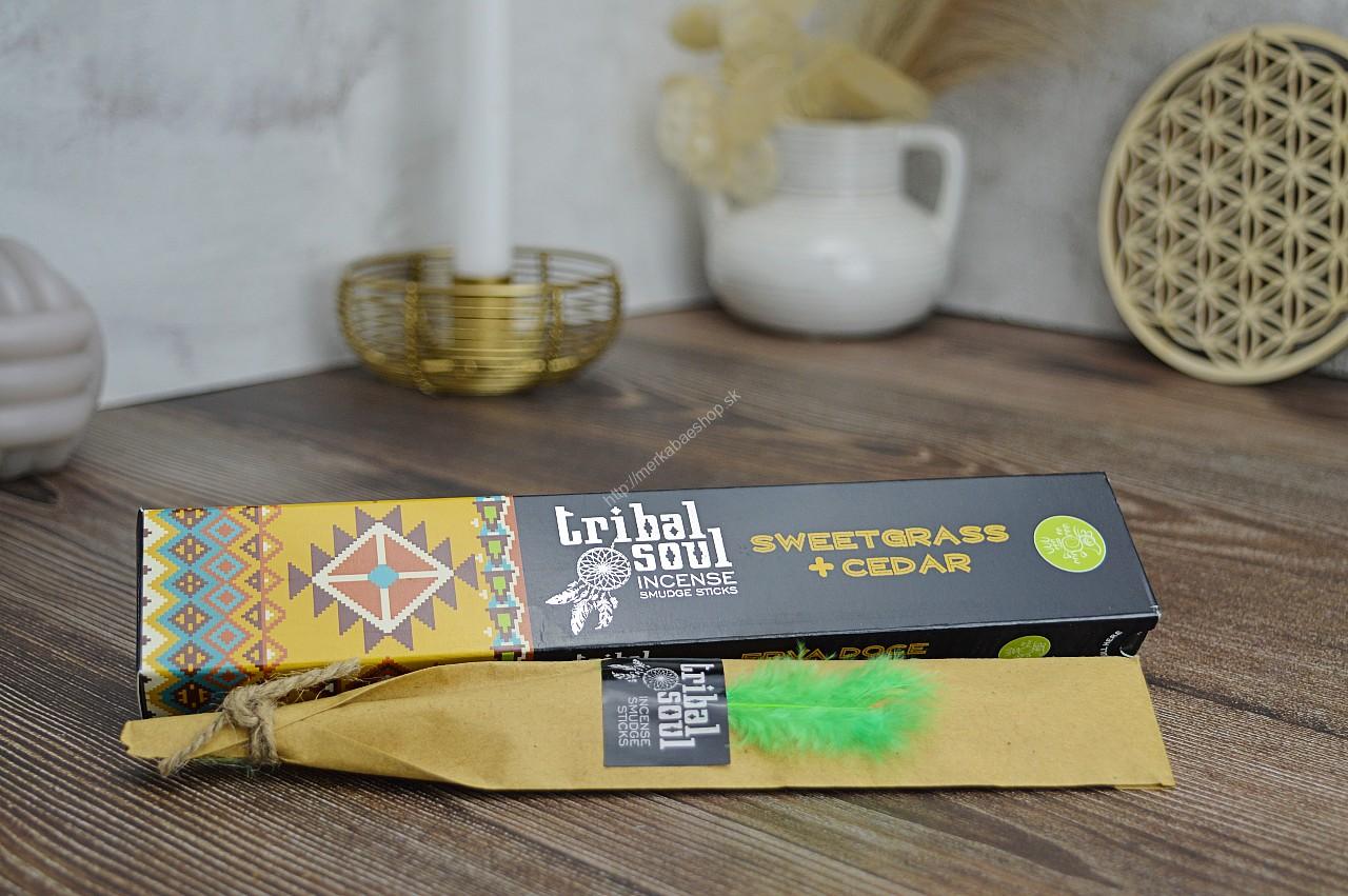 Vonné tyčinky Tribal soul- SLADKÁ TRÁVA A CÉDER / sweetgrass + cedar
