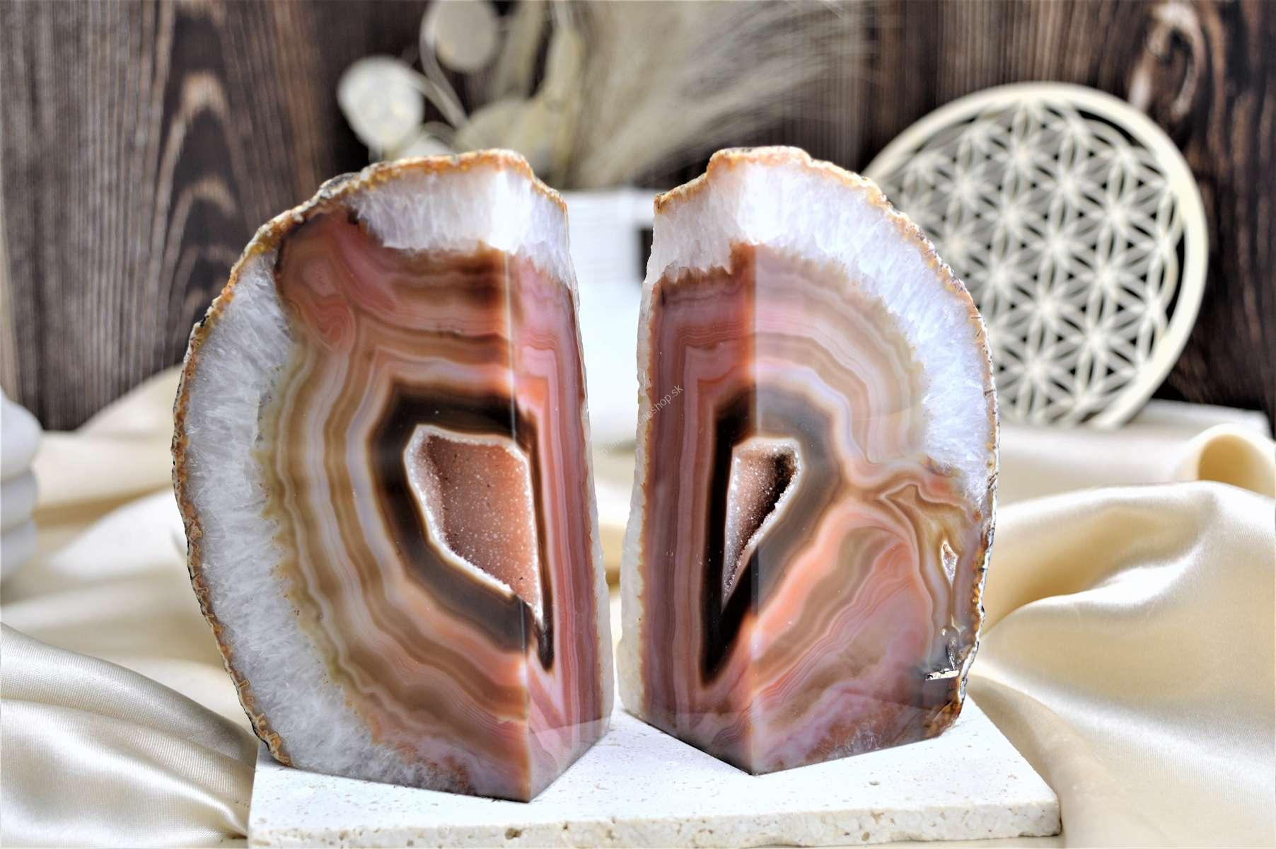 Magická ACHÁTOVÁ GEÓDA držiak na knihy 1,5kg – Obrázok 3