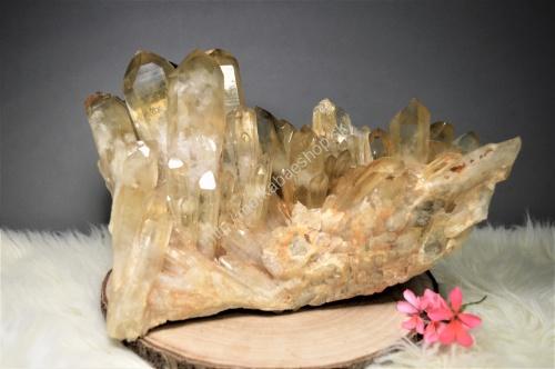 Drúza z Pravého CITRÍNU/Fantóm 6,2kg - Hojnosť, Radosť, Šťastie, Zdravé trávenie, Znižuje Strach a Obavy