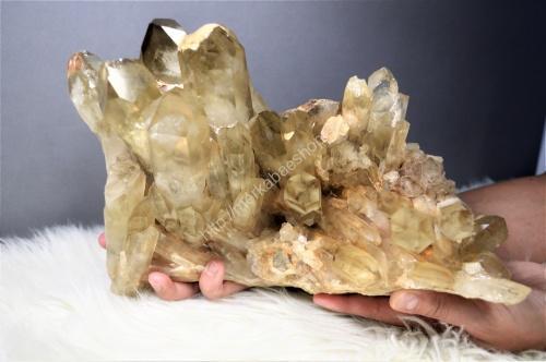 Drúza z Pravého CITRÍNU/Fantóm 6,2kg - Hojnosť, Radosť, Šťastie, Zdravé trávenie, Znižuje Strach a Obavy