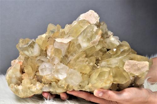 Drúza z Pravého CITRÍNU/Fantóm 7,4 kg- Hojnosť, Radosť, Šťastie, Zdravé trávenie, Znižuje Strach a Obavy