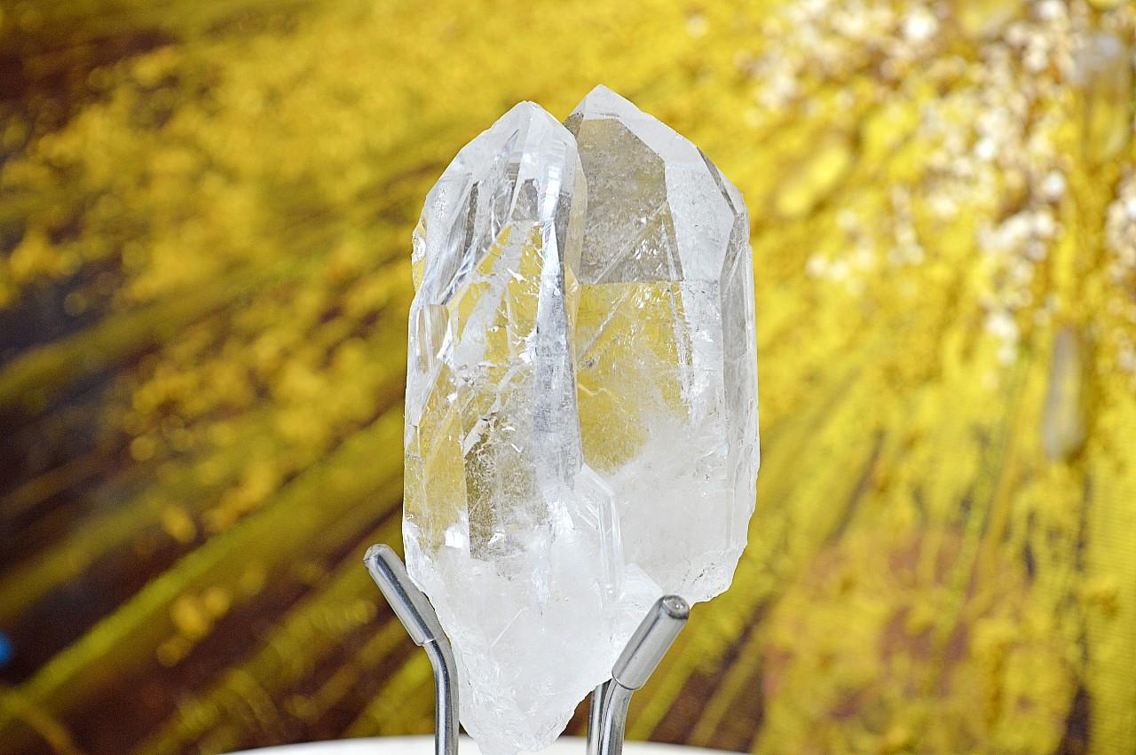 Vysoko-vibračný prírodný KRIŠTÁĽOVÝ LEMURSKÝ hrot DVOJPLAMEŇ #3