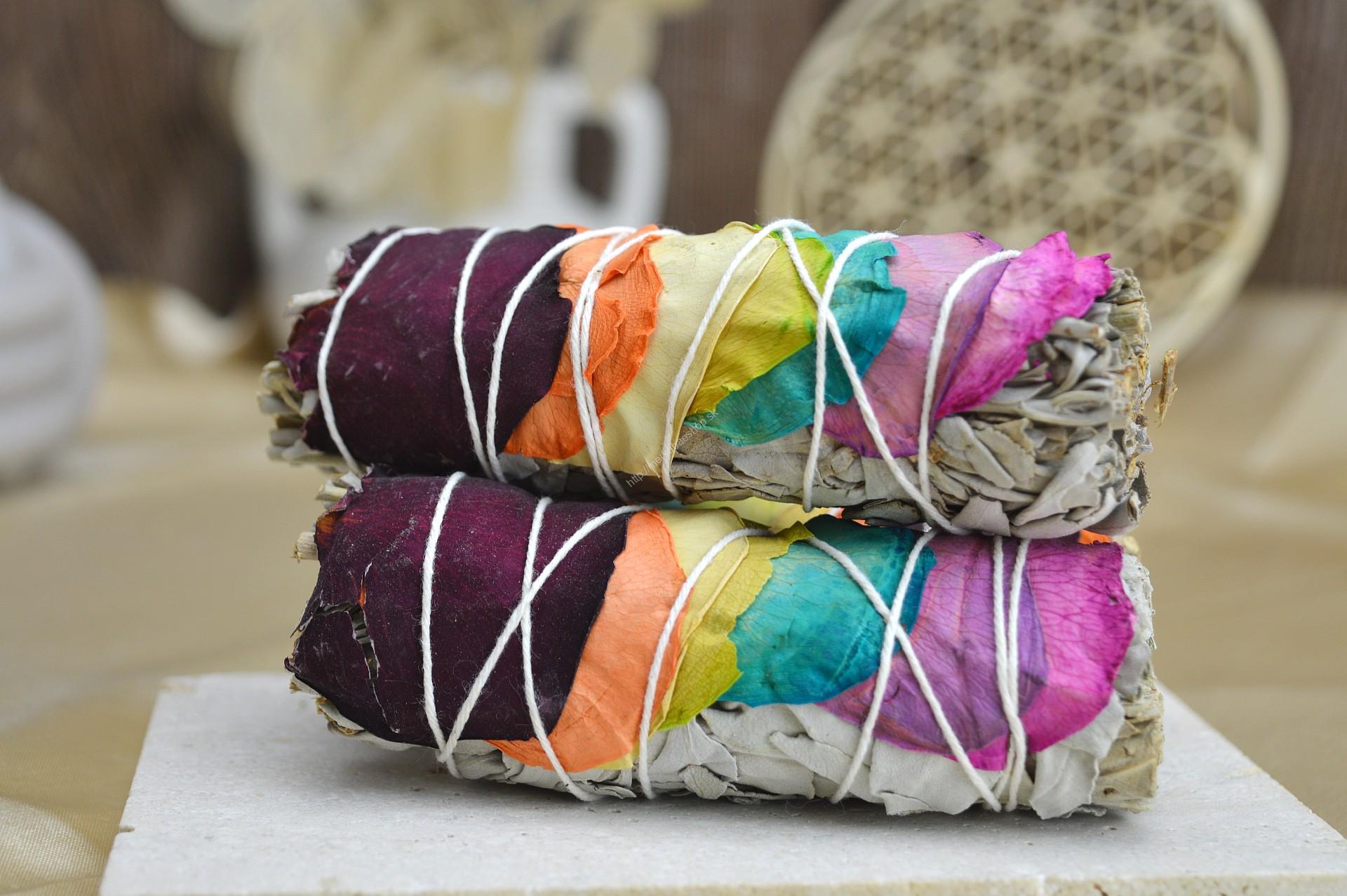 Vykurovacie zväzky BIELA ŠALVIA Čakrová 10cm - Očista, Ochrana, Navýšenie vibrácií