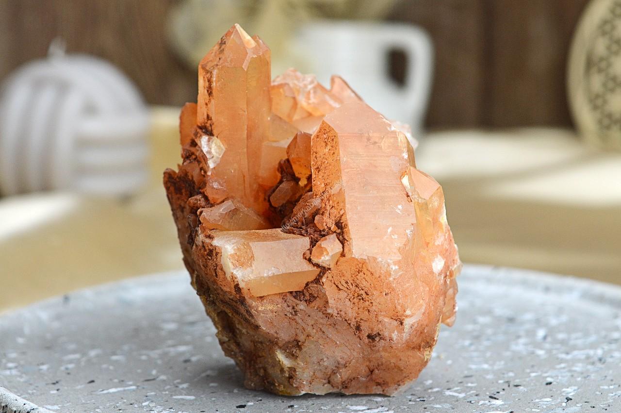 Drúza KRIŠTÁĽ TANGERIT/Krištáľ s Hematitom #1 - Energia, Ochrana, Rovnováha, Nové začiatky – Obrázok 2