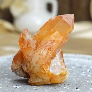 Drúza KRIŠTÁĽ TANGERIT/Krištáľ s Hematitom #2 - Energia, Ochrana, Rovnováha, Nové začiatky