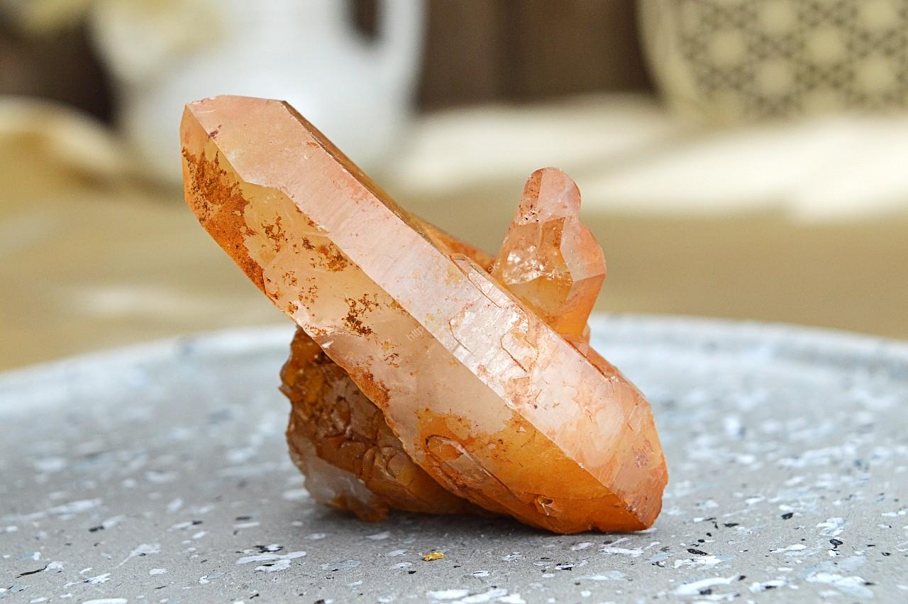 Drúza KRIŠTÁĽ TANGERIT/Krištáľ s Hematitom #2 - Energia, Ochrana, Rovnováha, Nové začiatky – Obrázok 2