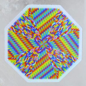 Holografická nálepka / Energetický hologram Fibonacciho postupnosť ENERGIA/OCHRANA/LÁSKA #B