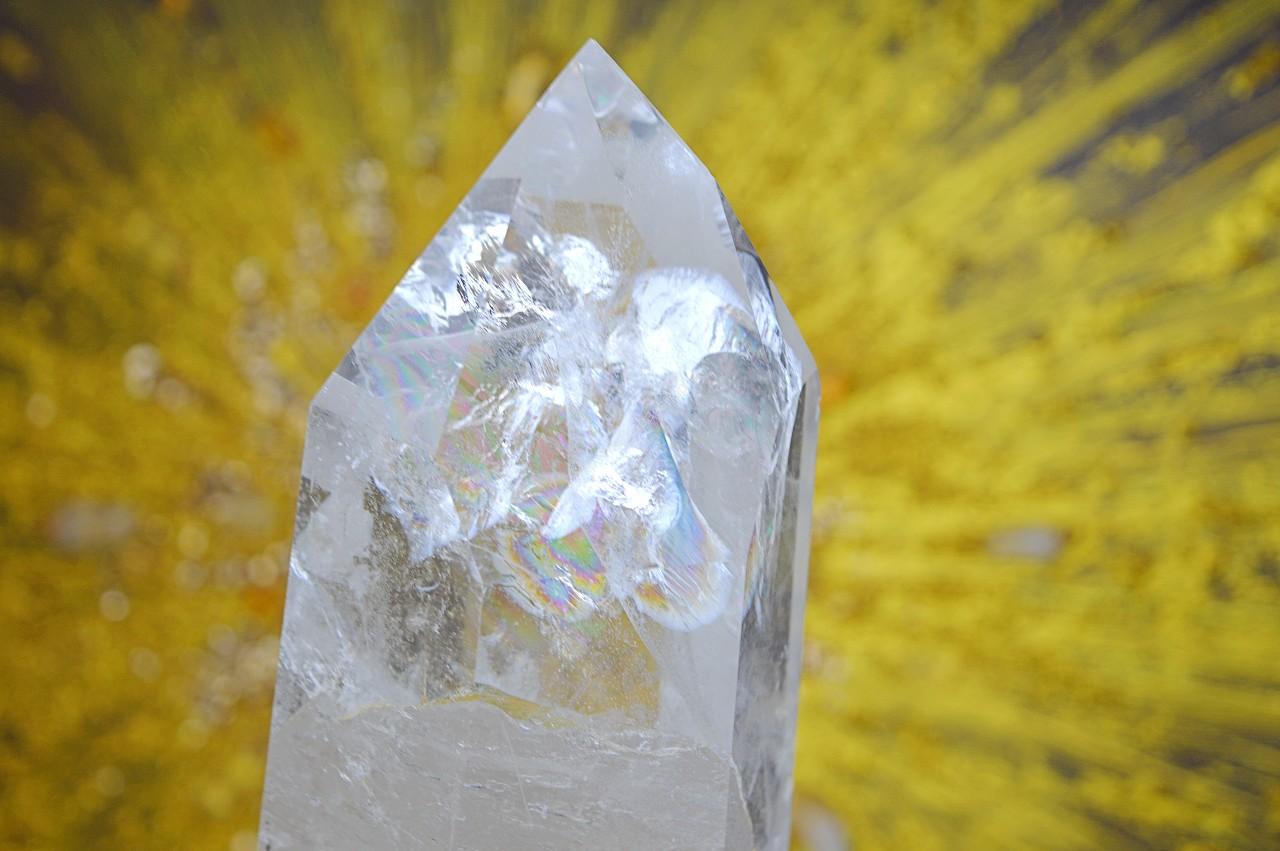 KRIŠTÁĽOVÝ CHANELINGOVÝ generátor/obelisk s dúhami #10 Extra Kvalita 3,7kg 31cm – Obrázok 8