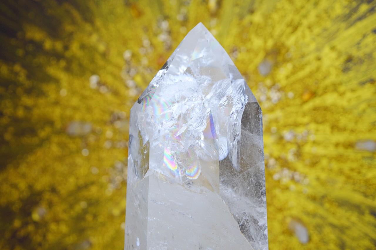 KRIŠTÁĽOVÝ CHANELINGOVÝ generátor/obelisk s dúhami #10 Extra Kvalita 3,7kg 31cm – Obrázok 6