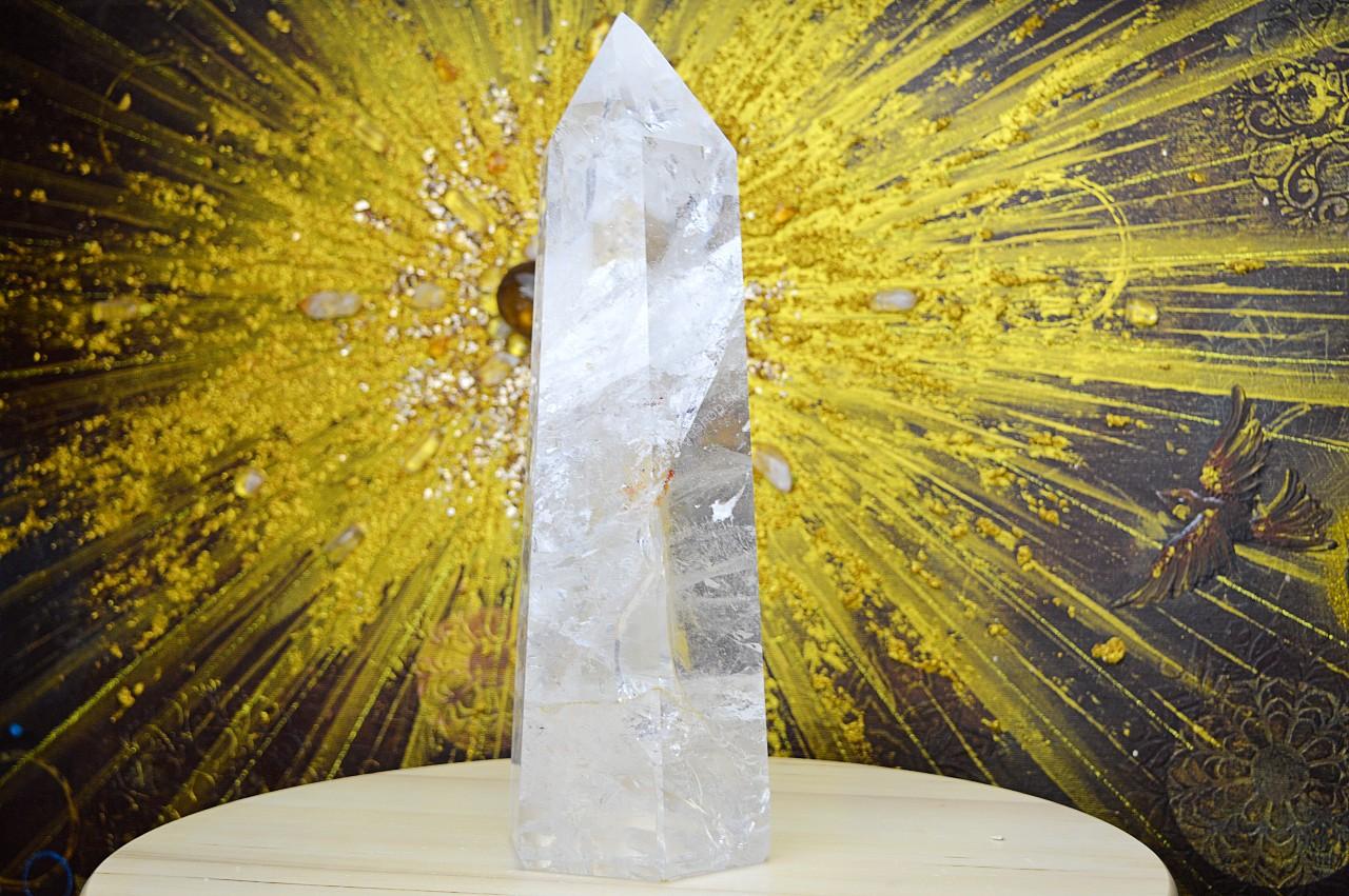 KRIŠTÁĽOVÝ CHANELINGOVÝ generátor/obelisk s dúhami #10 Extra Kvalita 3,7kg 31cm – Obrázok 3