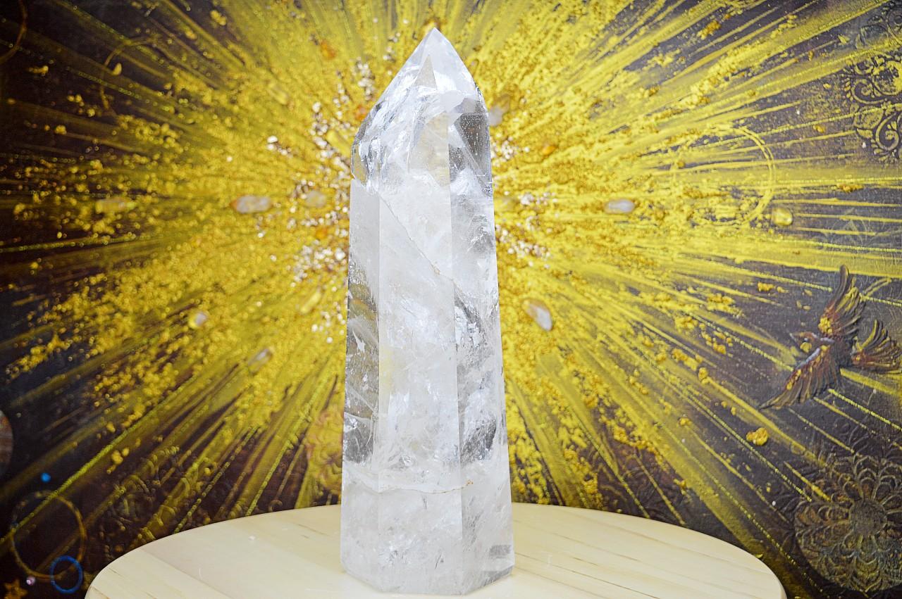 KRIŠTÁĽOVÝ CHANELINGOVÝ generátor/obelisk s dúhami #10 Extra Kvalita 3,7kg 31cm – Obrázok 2