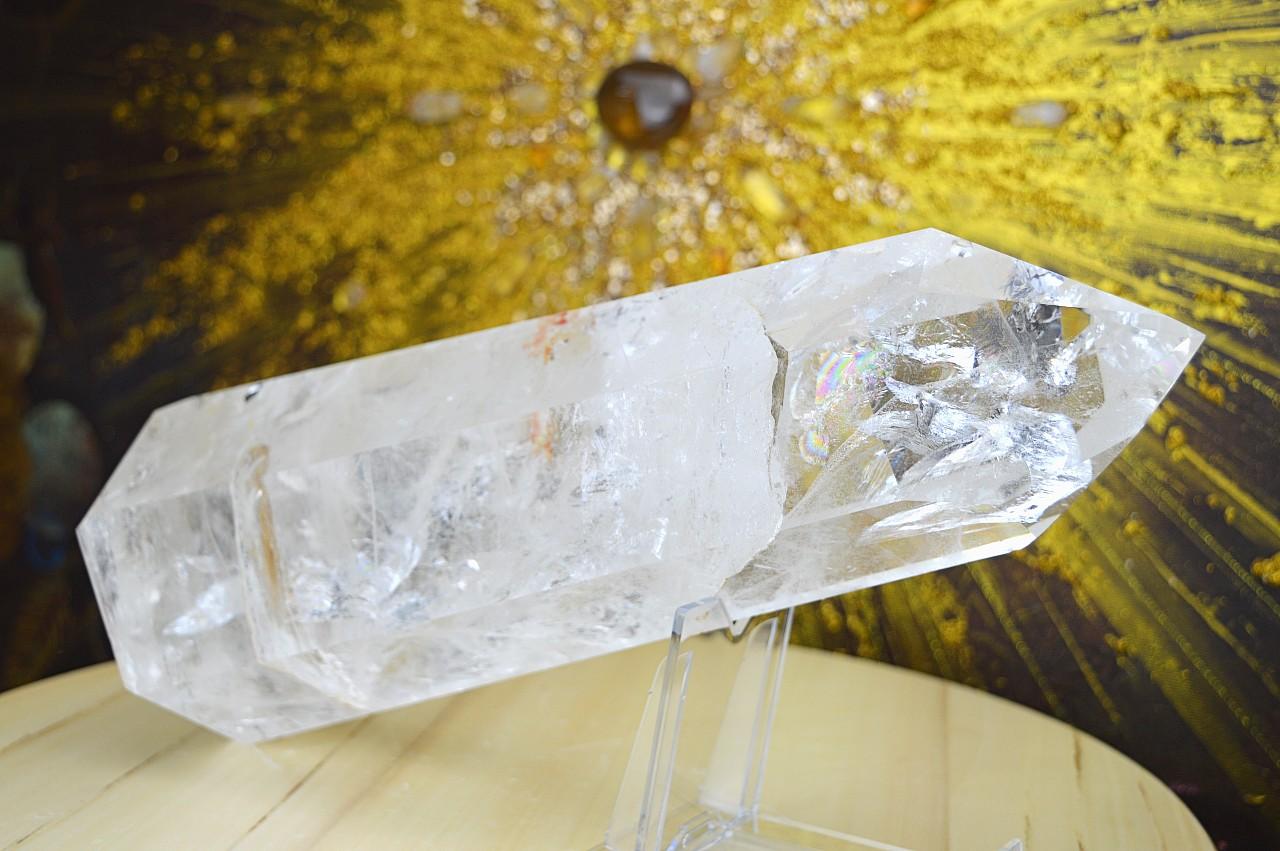 KRIŠTÁĽOVÝ CHANELINGOVÝ generátor/obelisk s dúhami #10 Extra Kvalita 3,7kg 31cm – Obrázok 4