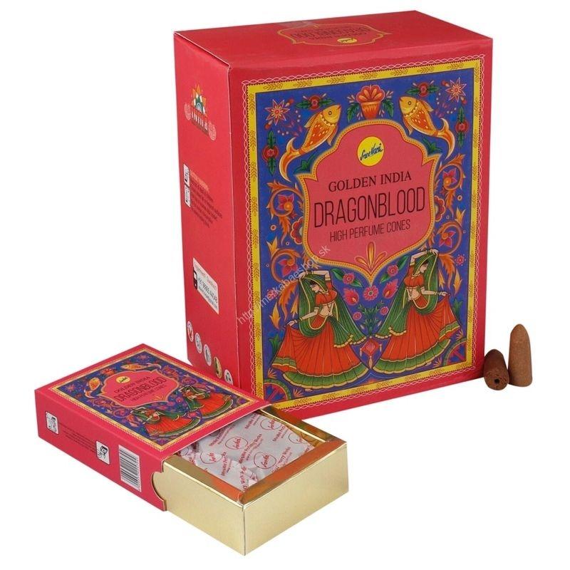 Vonné kužele Tečúci dym/ backflow GOLDEN INDIA - DRAČIA KRV