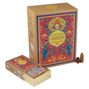 Vonné kužele Tečúci dym/ backflow GOLDEN INDIA - KADIDLO
