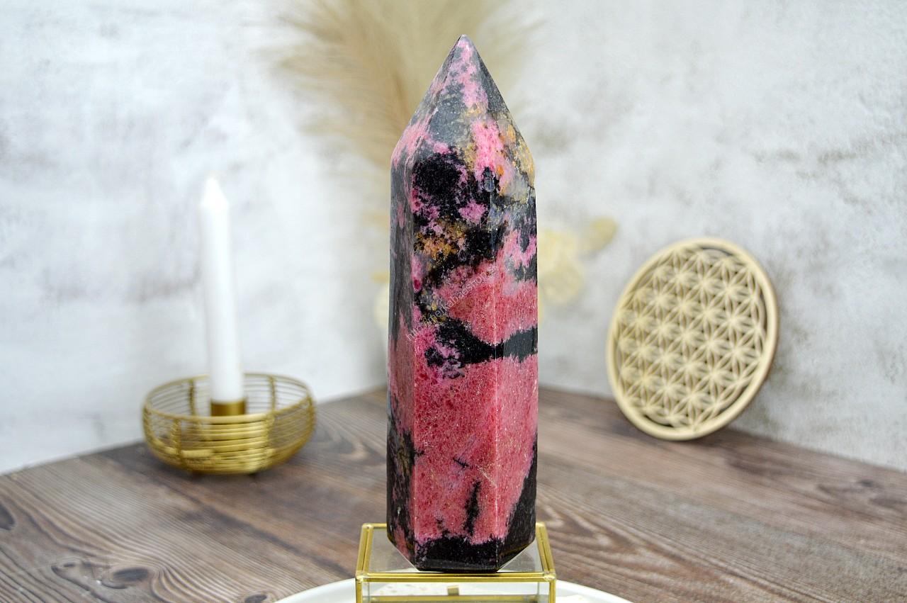 Generátor/Obelisk RODONIT #1- Láska, Šťastie, Liečenia Tráum, Sebavedomie, Sebadôvera, Sexualita- 21cm 1,25kg