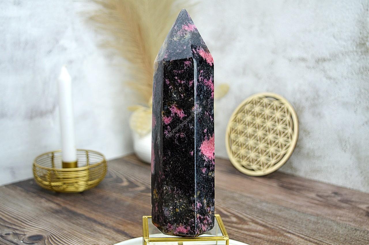 Generátor/Obelisk RODONIT #1- Láska, Šťastie, Liečenia Tráum, Sebavedomie, Sebadôvera, Sexualita- 21cm 1,25kg