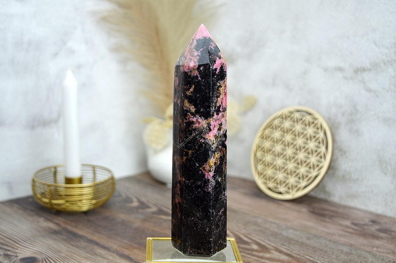 Generátor/Obelisk RODONIT #2- Láska, Šťastie, Liečenia Tráum, Sebavedomie, Sebadôvera, Sexualita (19 cm 0,7kg)