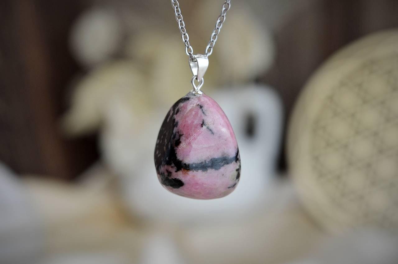 Privesok RODONIT Ag925 na kožke #4 – Láska, Liečenie Tráum, Sebavedomie, zdravé Vzťahy