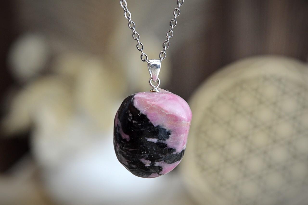 Privesok RODONIT Ag925 na kožke #2 – Láska, Liečenie Tráum, Sebavedomie, zdravé Vzťahy