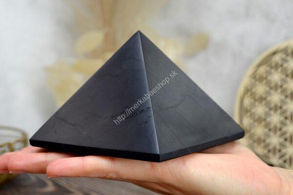 ŠUNGITOVÁ Pyramída 10x10cm 0,7kg - Harmonizácia Geopatogénnych zón a Elektrosmogu, Ochrana, Energia - Image 2