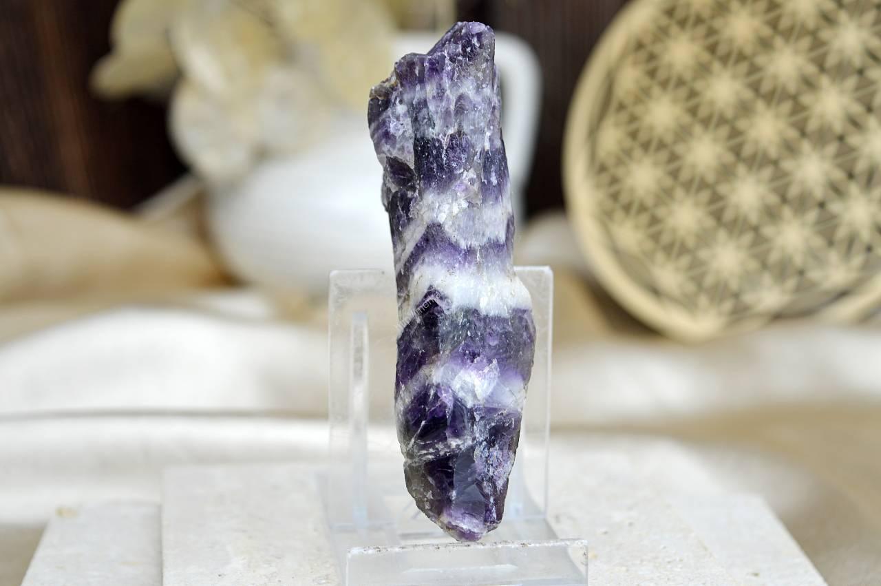 Surový AMETYST CHEVRON #1- Božskosť, Intuícia, Rovnováha, pokojný Spánok