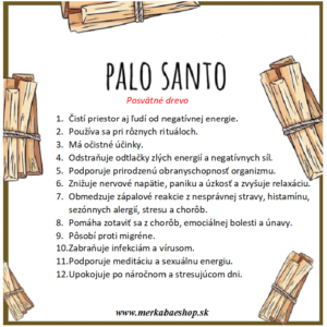 PALO SANTO (posvätné drevo) použitie