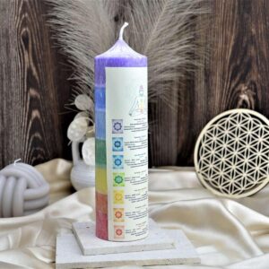 Čakrová sviečka z palmového vosku - 7čakier