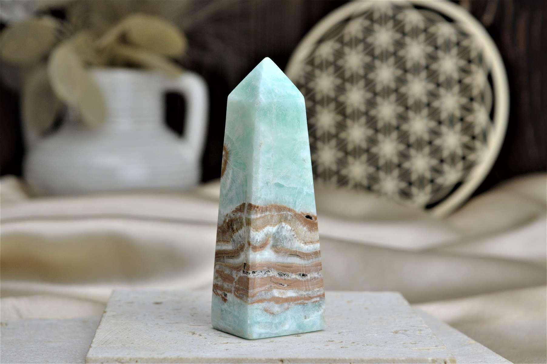 Generátor/obelisk Uzemnenia, Upokojenia a Rovnováhy MODRÝ ARAGONIT 10