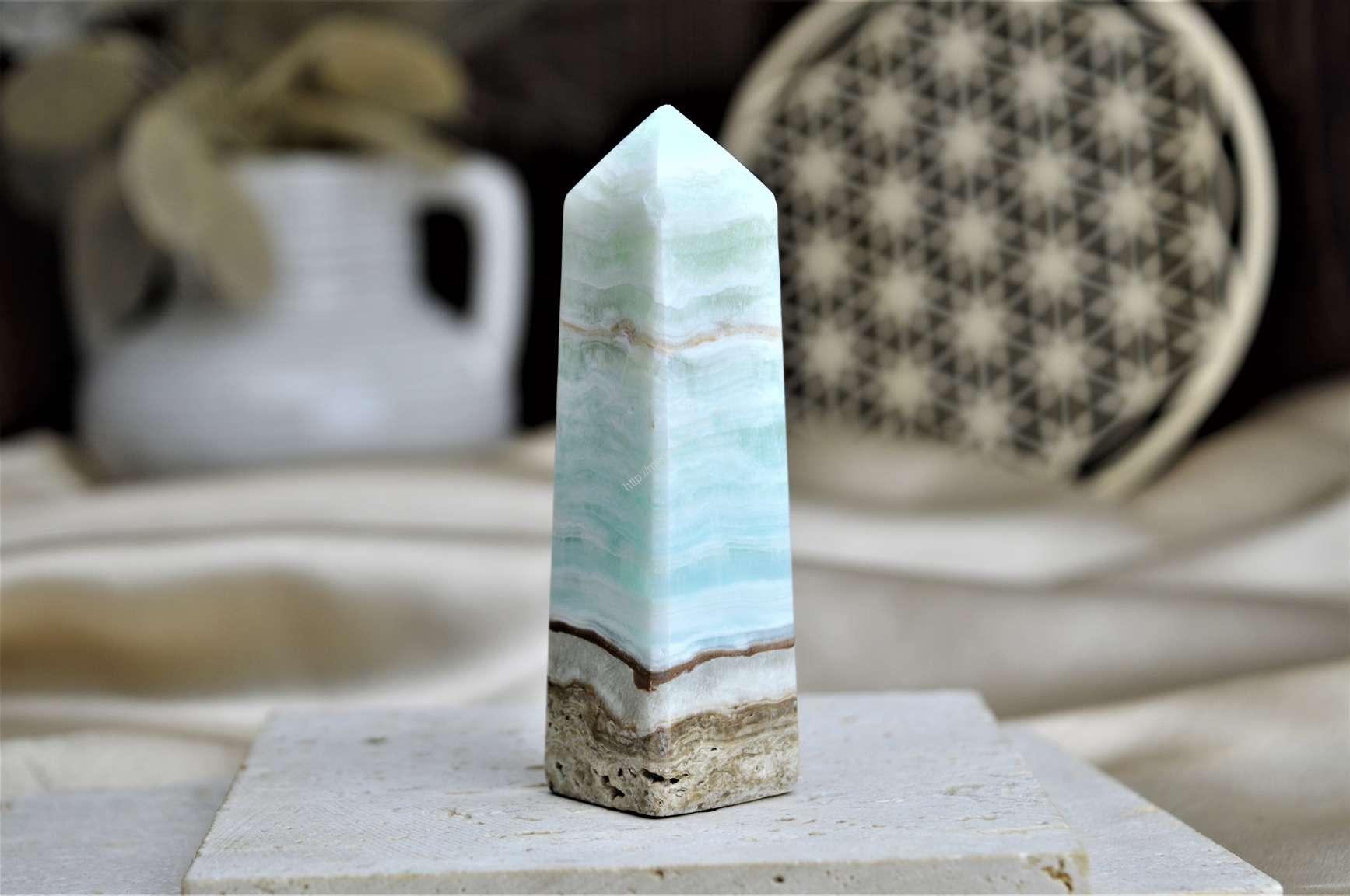 Generátor/obelisk Uzemnenia, Upokojenia a Rovnováhy MODRÝ ARAGONIT 11