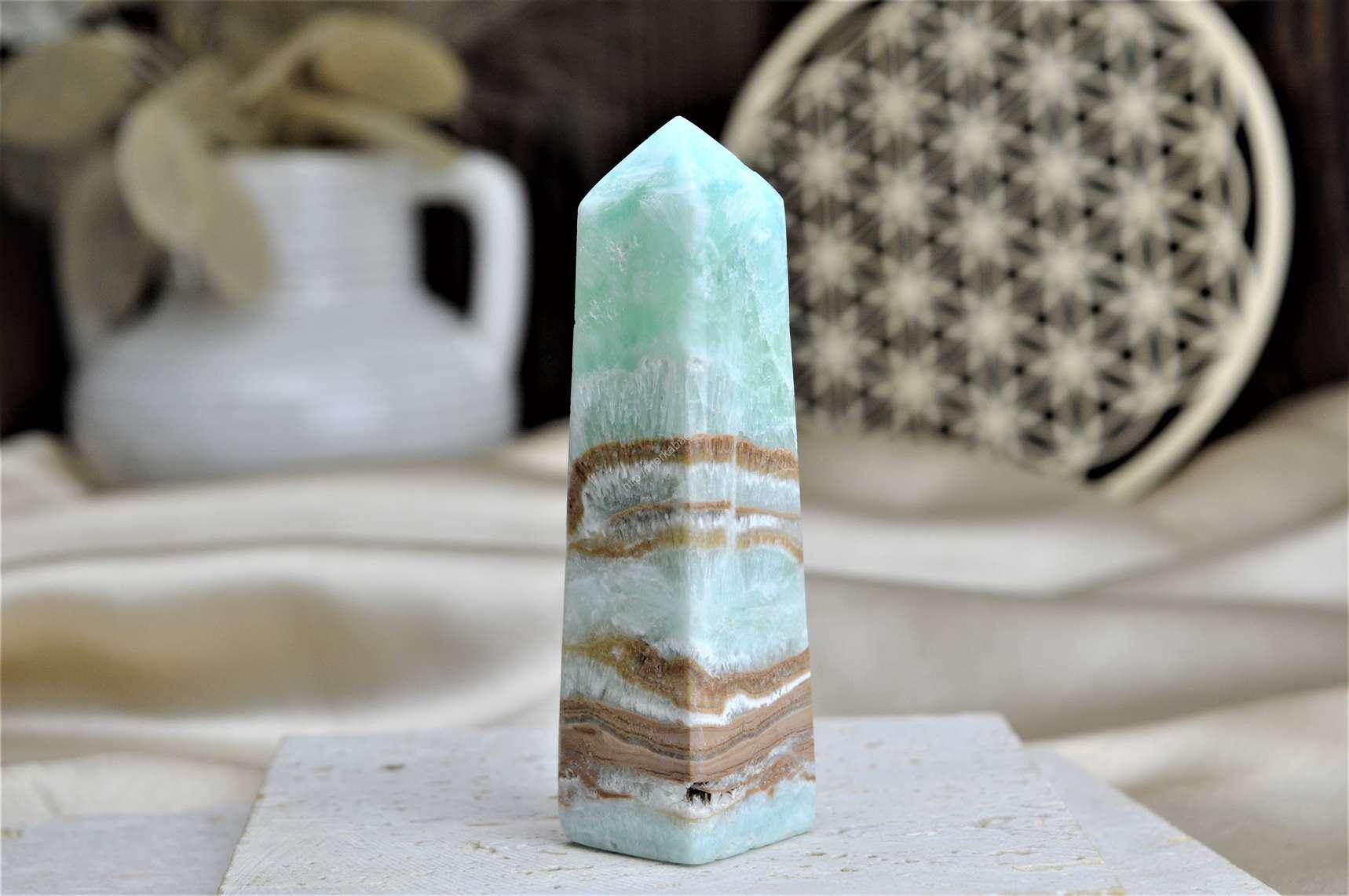 Generátor/obelisk Uzemnenia, Upokojenia a Rovnováhy MODRÝ ARAGONIT 12