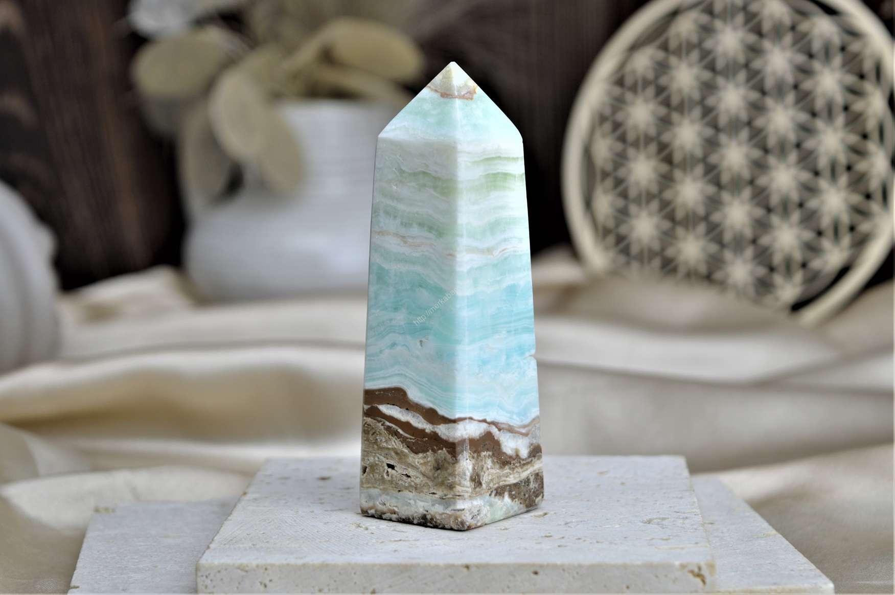 Generátor/obelisk Uzemnenia, Upokojenia a Rovnováhy MODRÝ ARAGONIT 1