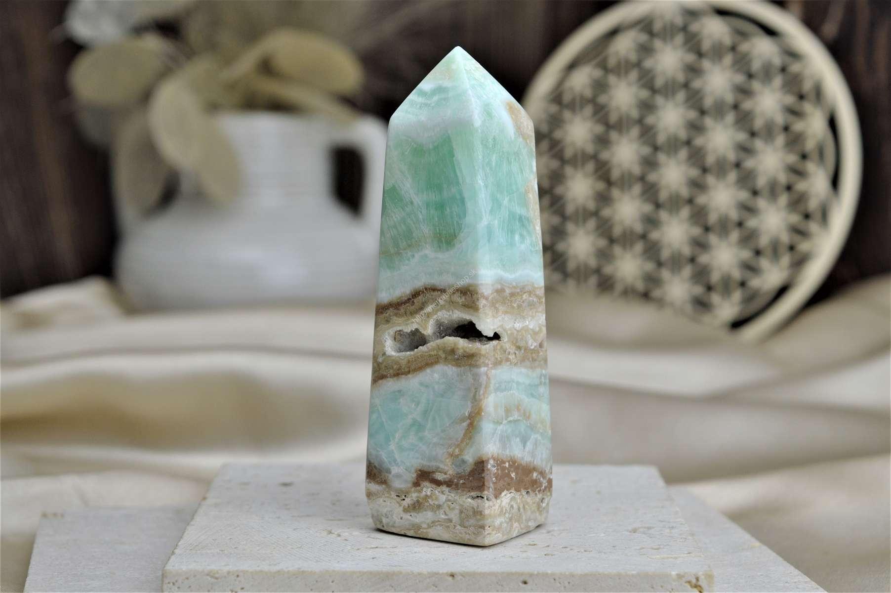 Generátor/obelisk Uzemnenia, Upokojenia a Rovnováhy MODRÝ ARAGONIT 7