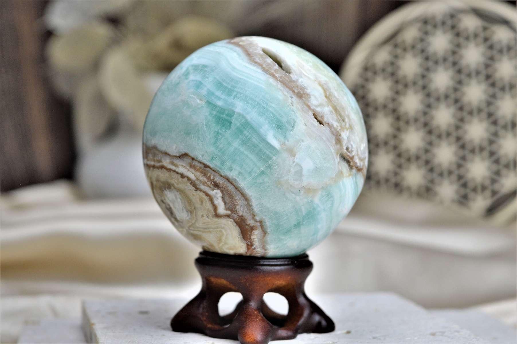 Guľa Uzemnenia, Upokojenia a Rovnováhy MODRÝ ARAGONIT 1