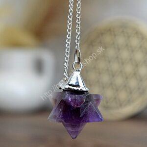 kyvadlo Merkaba z AMETYSTU