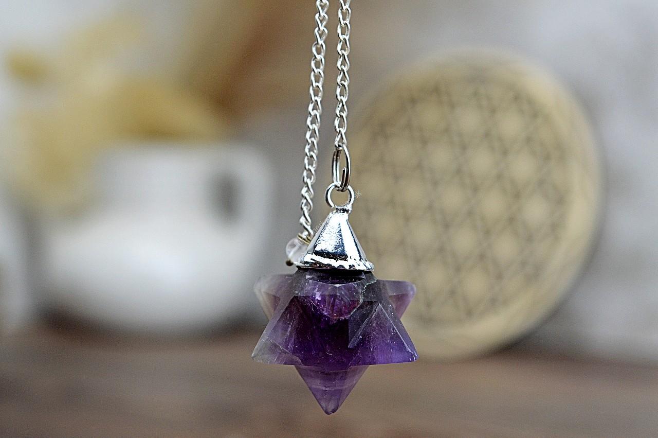 kyvadlo Merkaba z AMETYSTU