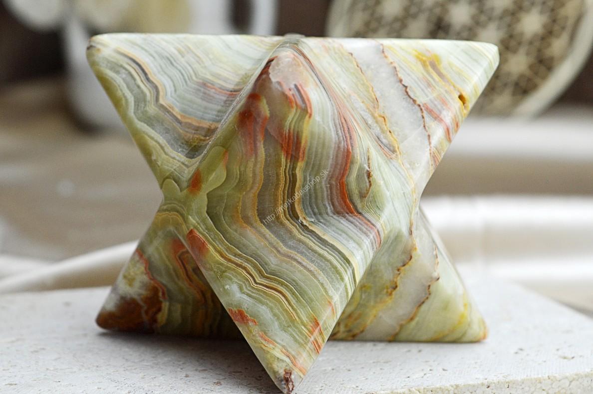 Merkaba z ÓNYXU/ARAGONITU #2 - 11,5cm – Obrázok 2