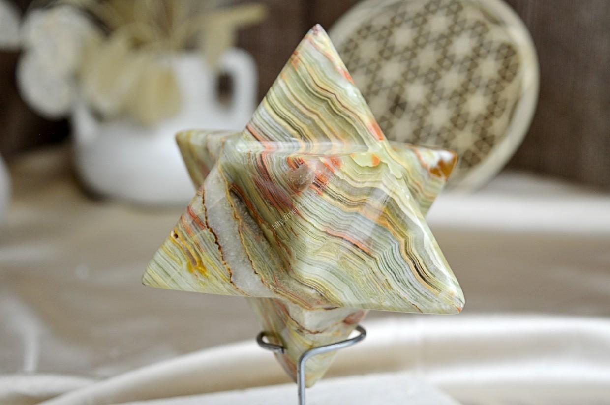 Merkaba z ÓNYXU/ARAGONITU #2 - 11,5cm