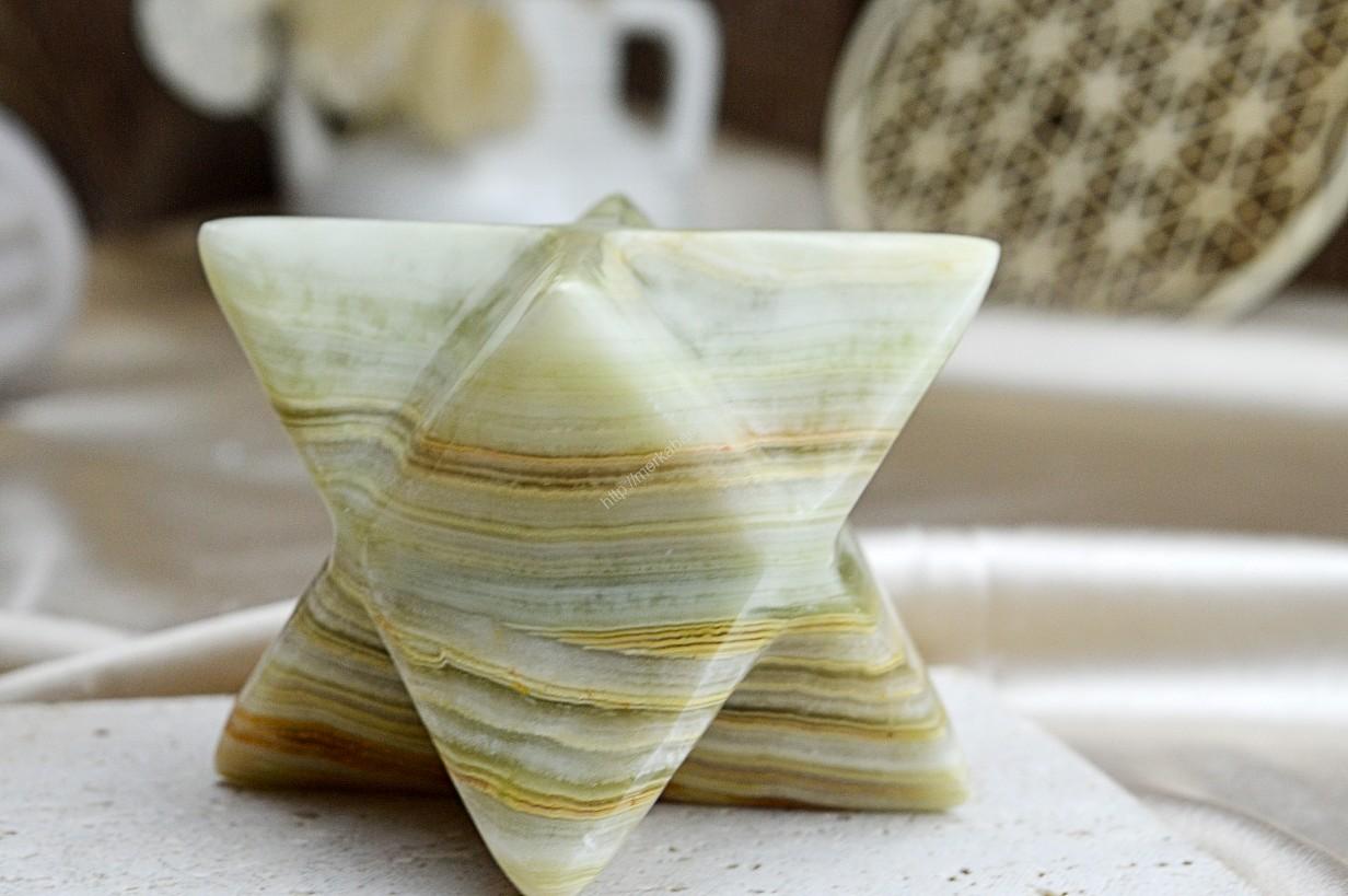 Merkaba z ÓNYXU/ARAGONITU #4 - 11,5cm – Obrázok 2