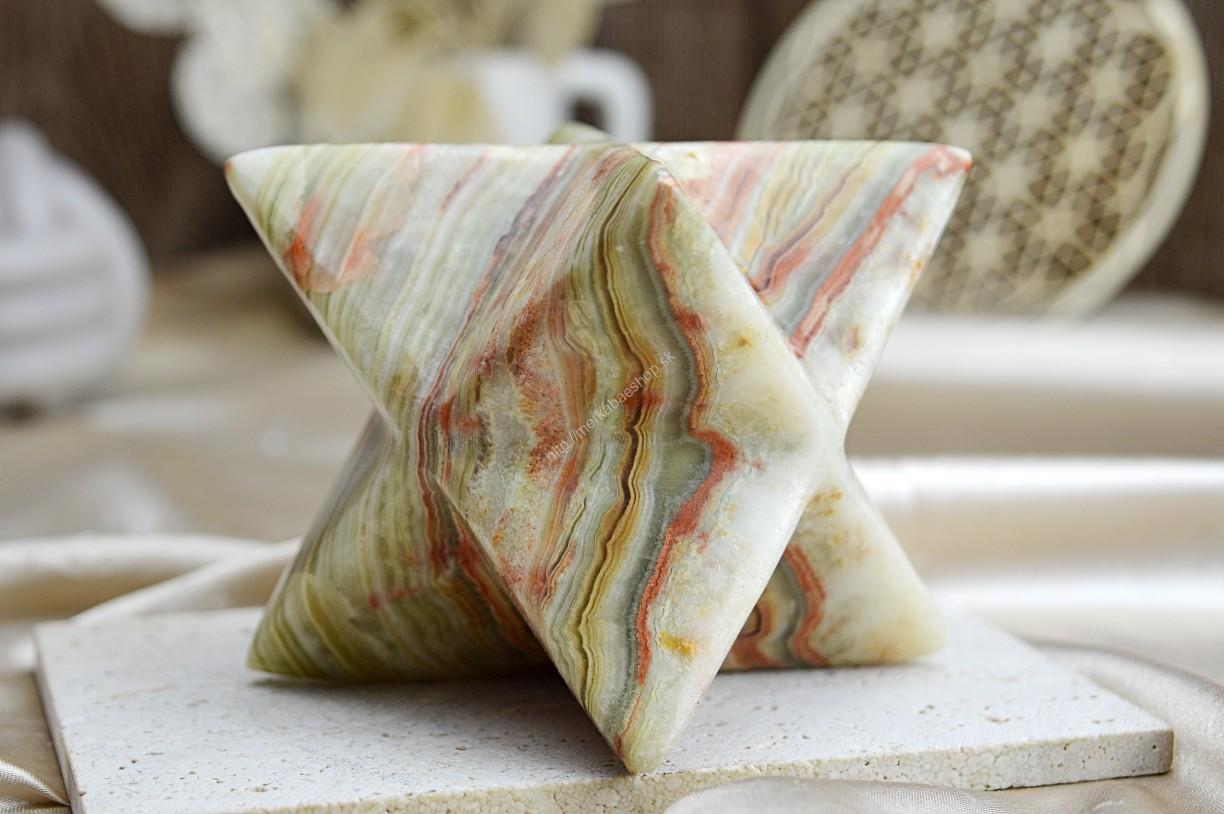 Merkaba z ÓNYXU/ARAGONITU #2 - 14cm , 0,9kg – Obrázok 2
