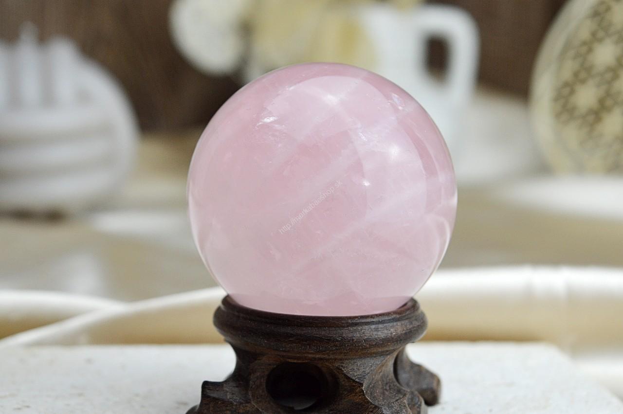 Guľa Ruženín #55 mm - Bezpodmienečná Láska, Sebaláska, Odpustenie, Radosť, Srdcová Čakra